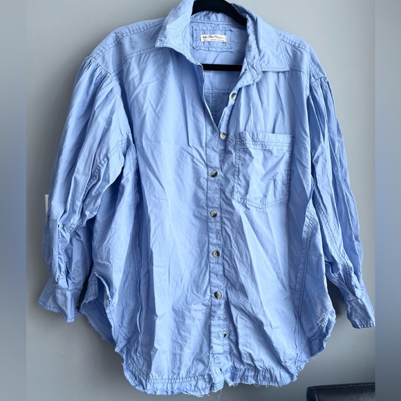 We the Free Oversized happy Hour Poplin Button Down Top - Picture 6 of 12